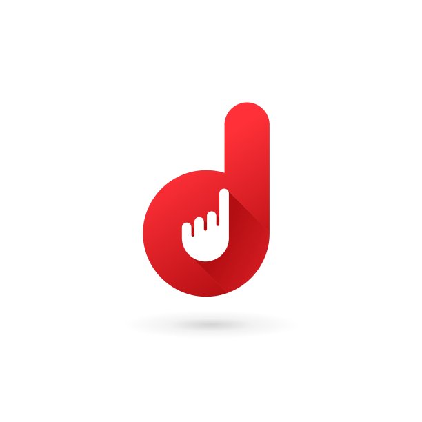 手形字母D Logo图标设计元素图片下载