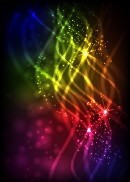 抽象的霓虹灯波图片下载