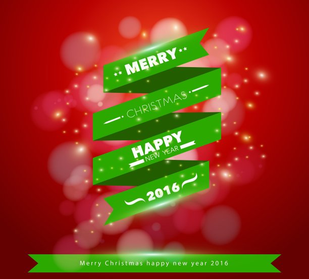 贺卡快乐丝带横幅设计图片下载