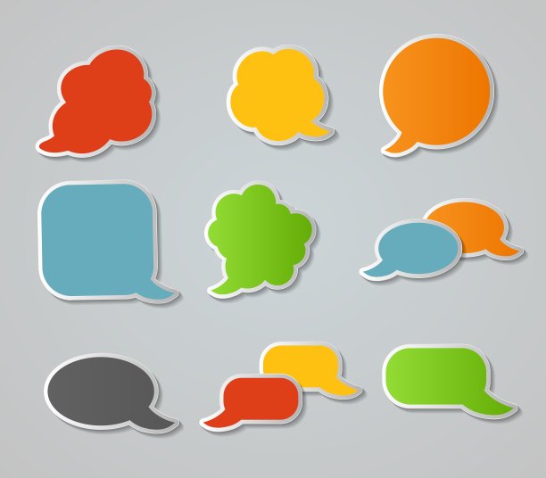 演讲泡沫贴纸图片下载