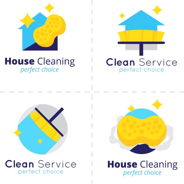 房屋清洁标志收集清洁图片下载