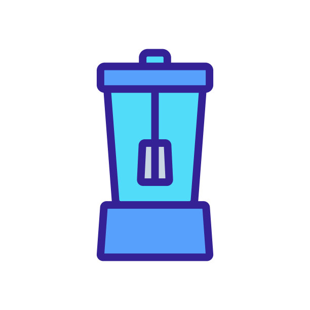 鸡尾酒搅拌碗图标矢量轮廓插图图片下载