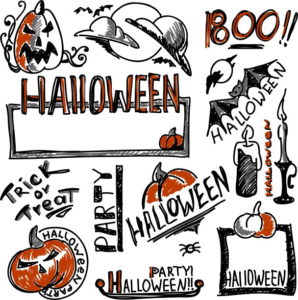 万圣节元素系列图片下载