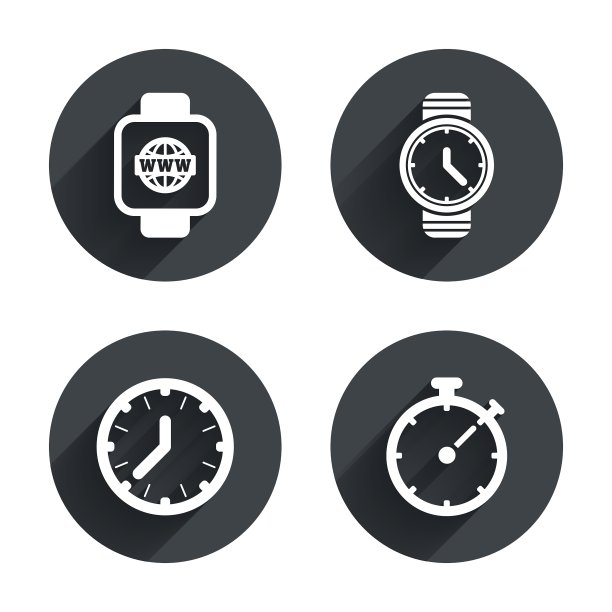 智能手表机械时钟时间和计时器图片下载