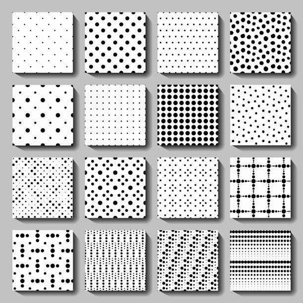 不寻常的黑白圆点图案图片下载