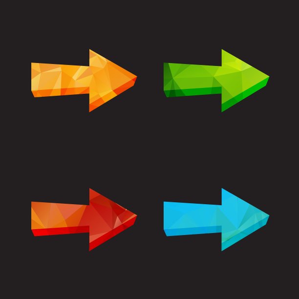 孤立三角形多边形箭头集图片下载