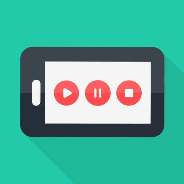 智能手机平面设计Playstoppause图标图片下载