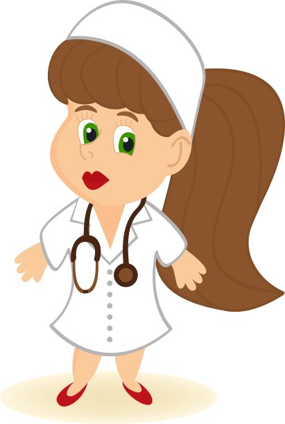 穿着白色浴衣的女医生图片下载