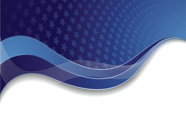 向量蓝色模板与星号图片下载