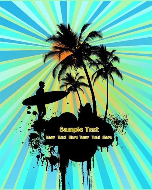 冲浪的海报图片下载