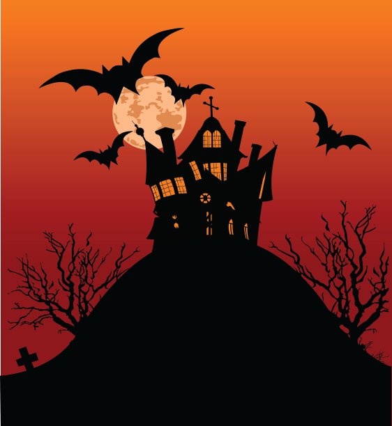 万圣节房子传单图片下载