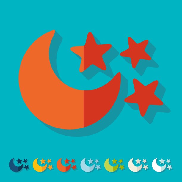 平面设计满月图片下载