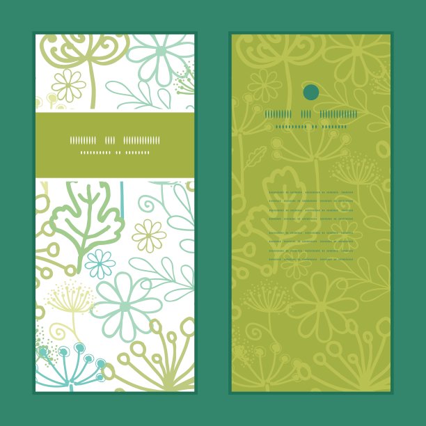 神秘的绿色园林垂直框架图片下载