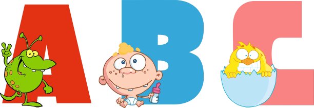 ABC欢乐卡通字母表图片下载