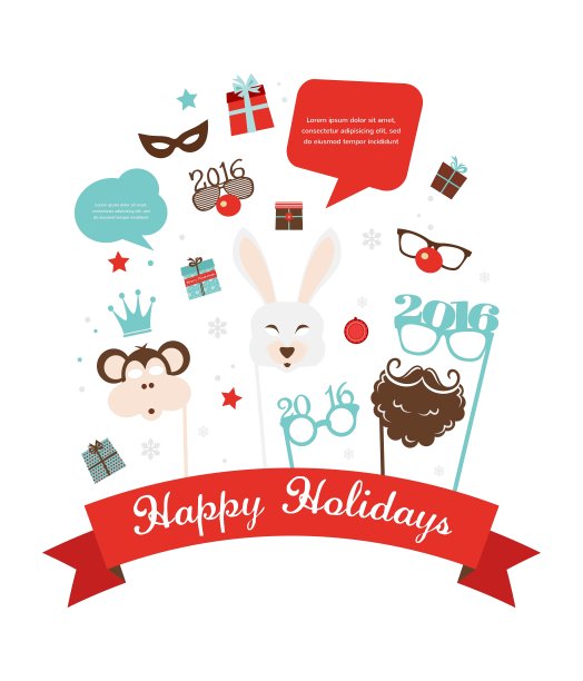 生日和新年派对套装图片下载