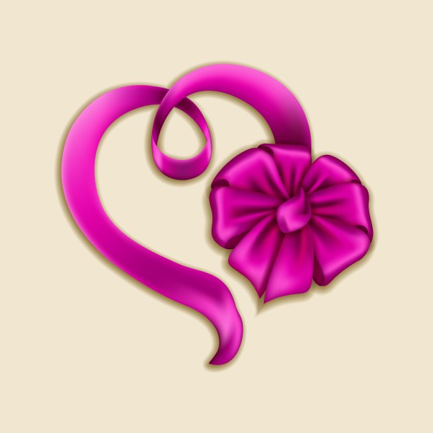 心形丝带情人节的背景图片下载