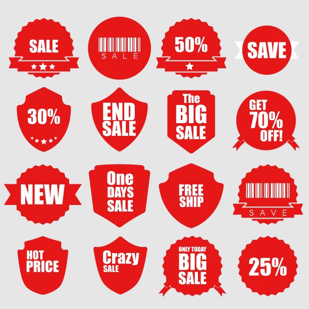 一套销售图标设计元素图片下载