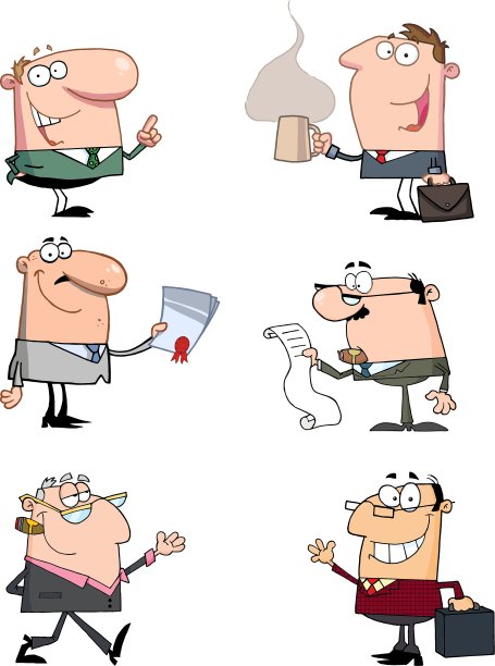 背后有发条钥匙的商人图片下载