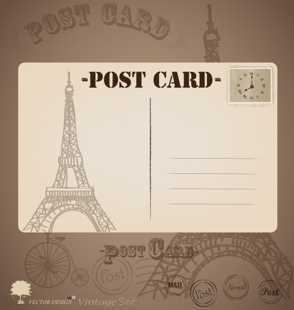 明信片的设计图片下载