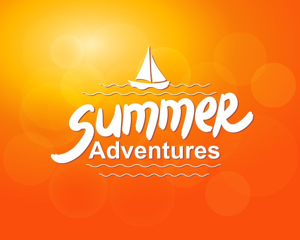夏季冒险-排版设计图片下载