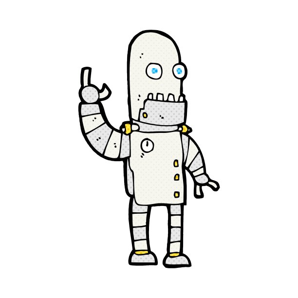卡通挥手机器人图片下载