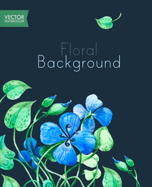 鲜花贺卡模板图片下载