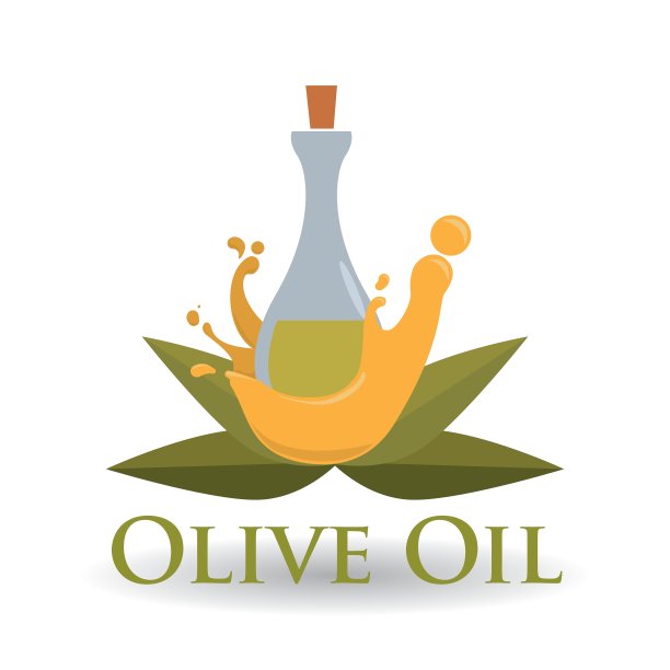 橄榄油设计有机概念白色背景图片下载