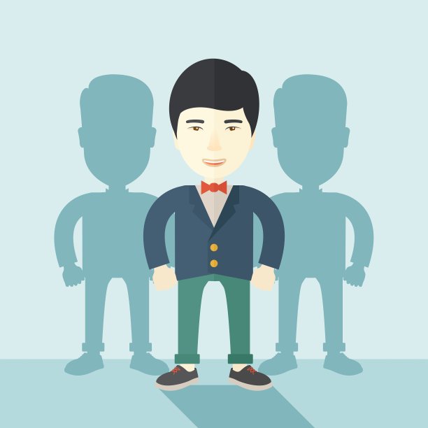 一个日本商人站在他的面前图片下载