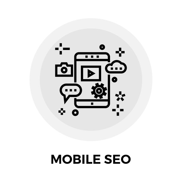 移动SEO线性图标图片下载