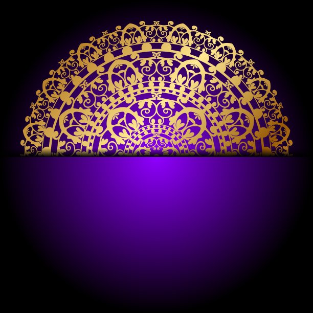 金色点缀紫色背景图片下载