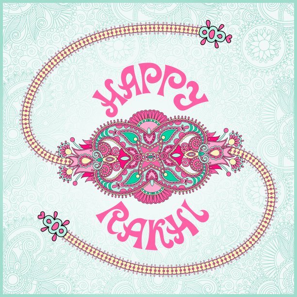 印度节日快乐的Rakhi贺卡图片下载