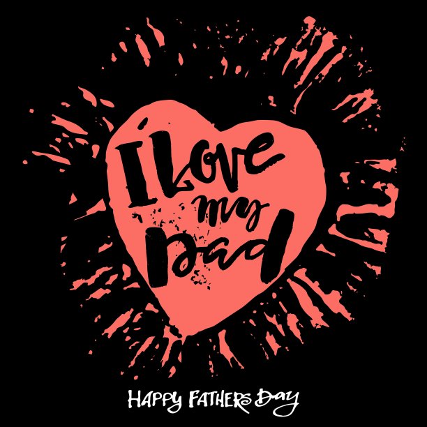 我爱我的爸爸父亲节概念字母图片下载