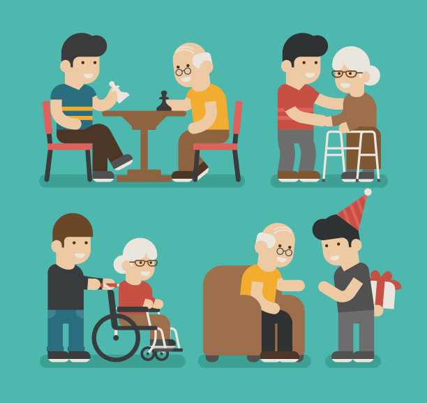 eps10格式的志愿者字符集图片下载