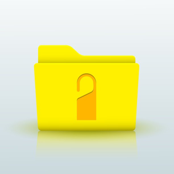 黄色文件夹上的蓝色背景Eps10图片下载