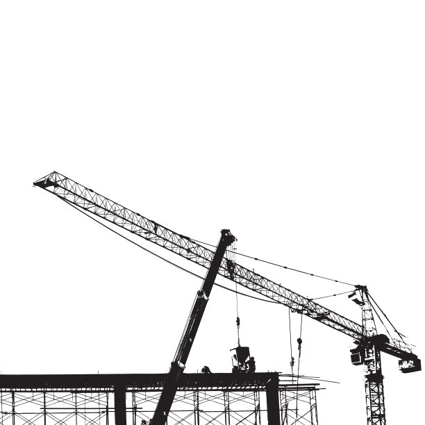 起重机的剪影图片下载
