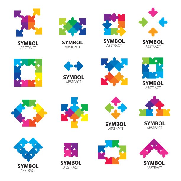 抽象模块logo合集图片下载