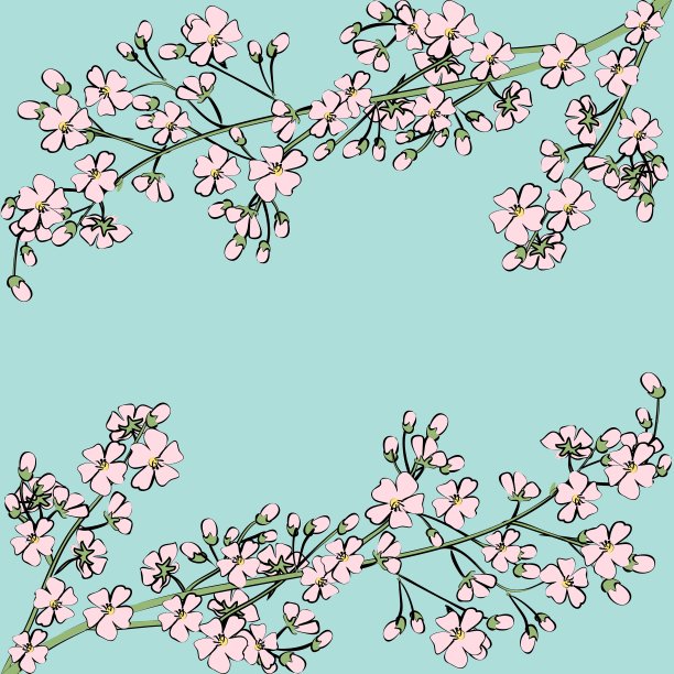 春花卡片图片下载