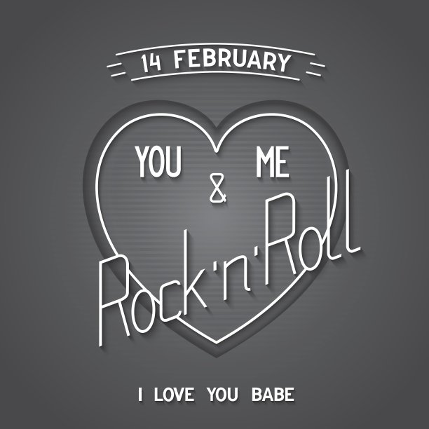 复古情人节卡片图片下载