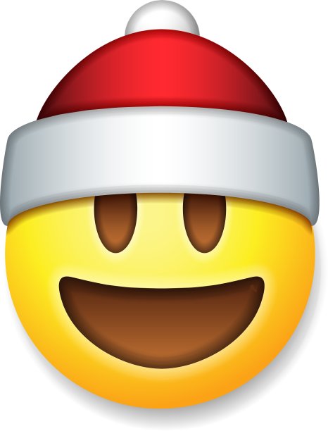圣诞老人笑脸的节日表情图片下载