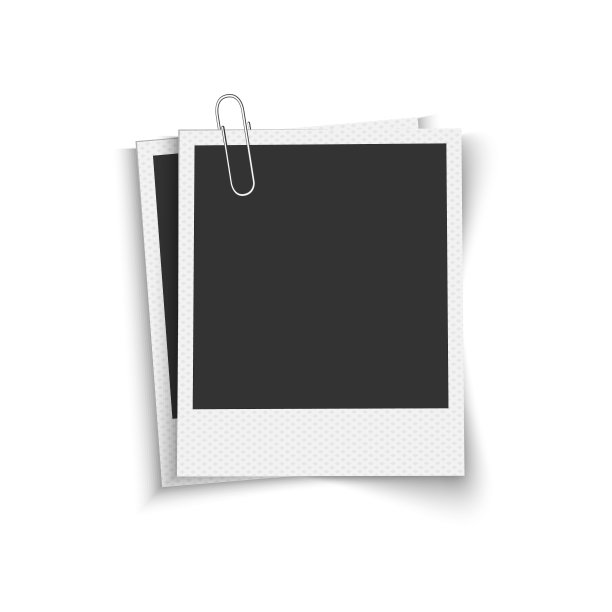 带回形针的空白相框图片下载