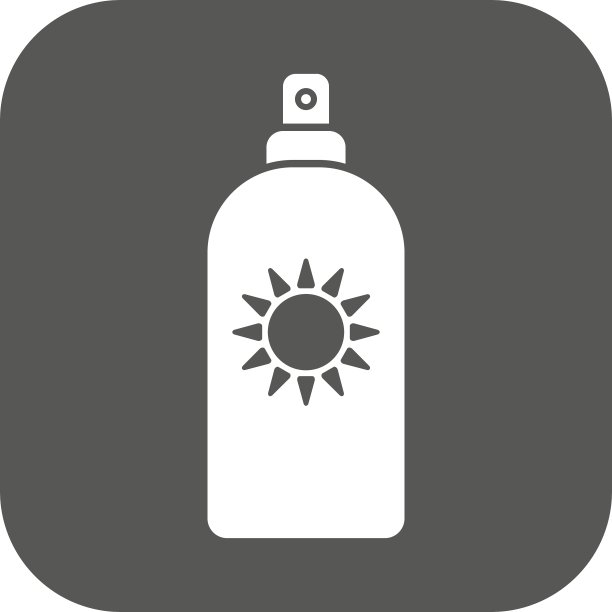 防晒霜图标：防晒符号（扁平风格）图片下载