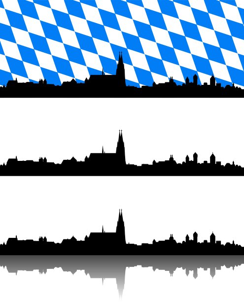 巴伐利亚雷根斯堡剪影图片下载