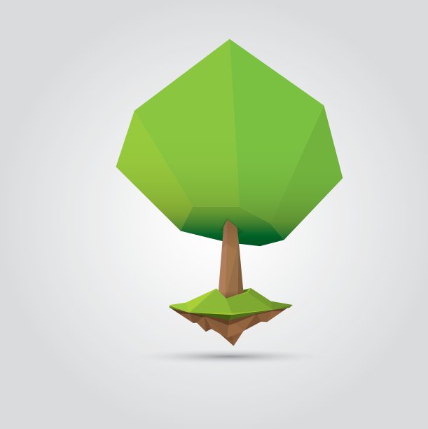 概念上的多边形树图片下载