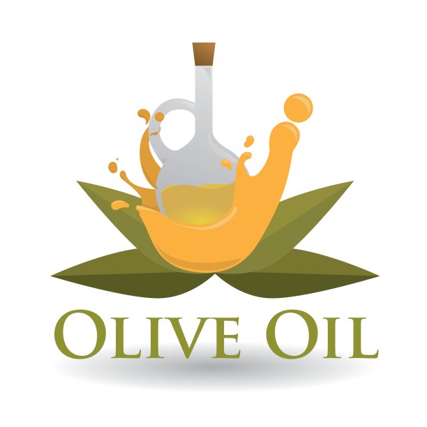 橄榄油设计有机概念白色背景图片下载