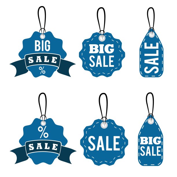 一套销售标签设计模板图片下载