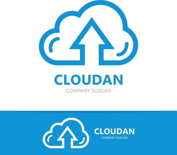 标志由云朵和箭头组合而上图片下载