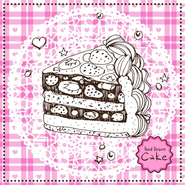 手绘蛋糕图片下载