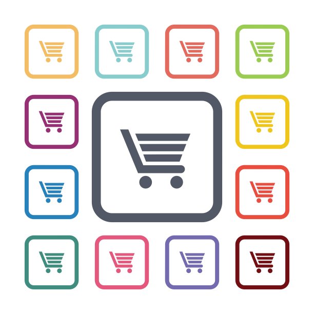 购物车平面图标设置图片下载