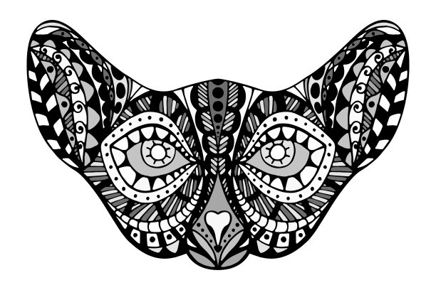 程式化的猫脸图片下载