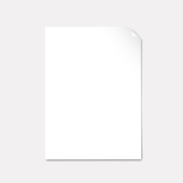 页卷的空白纸图片下载
